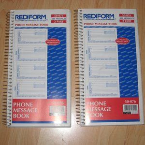 Rediform 50-076 Phone Message Book, 2-Part, 400 Messages, 11 x 5-5/8"
